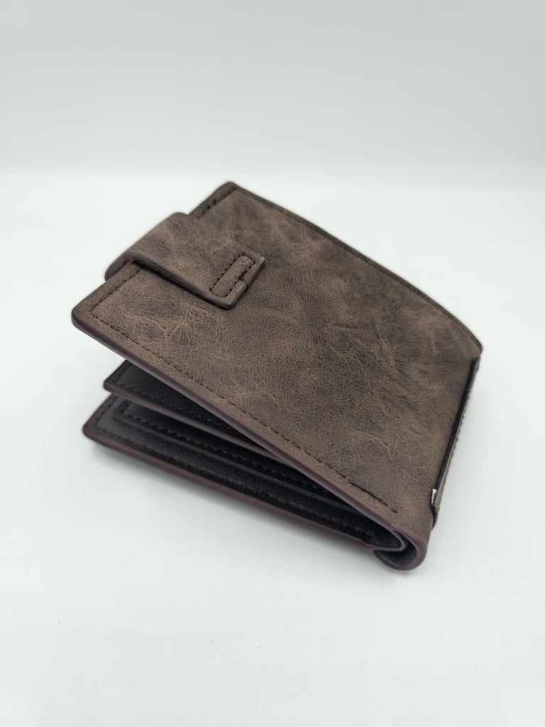 Cow Brown Leather Men's Wallet
